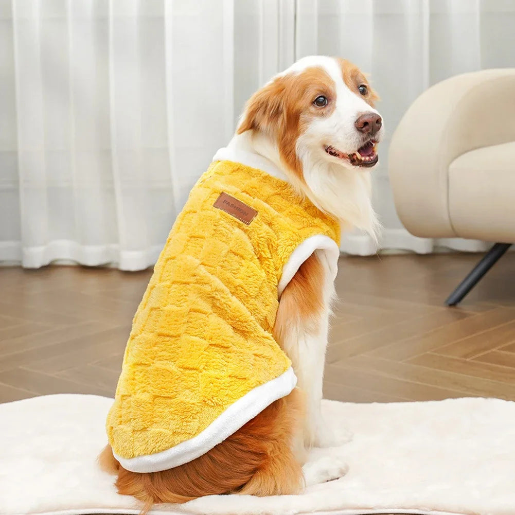 1.5-25kg Flannel Dogs Clothes Winter Warm Sweater Pet Clothing Golden Retriever Dog Coats Sweatshirt Pets Puppy Pullover Vest