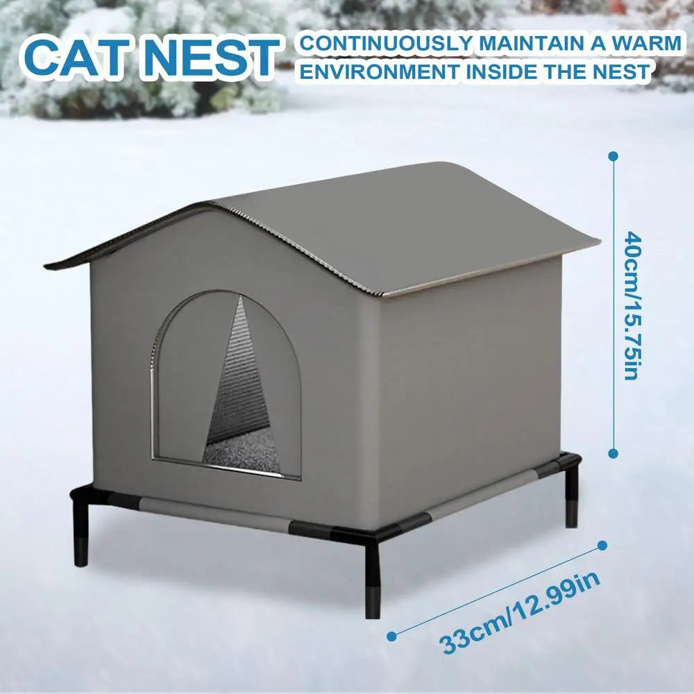 Winter Waterproof Stray Cat Dog Warm House Outdoor Warm Pet Cave Sleeping Beds Home Foldable Washable For Dog Puppy Supplies
