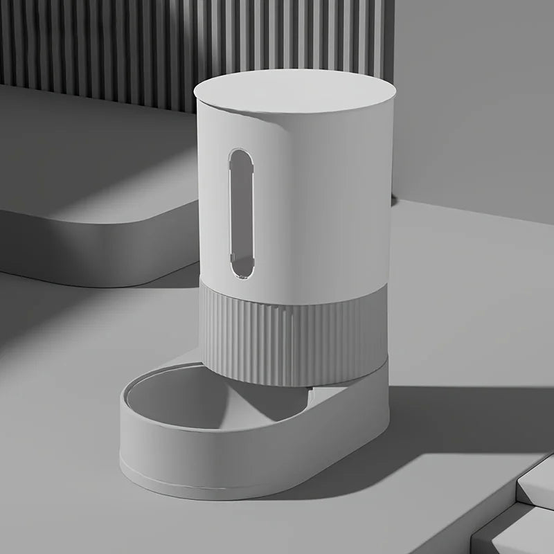 Large Capacity Cat Feeder Automatic Cat Water Dispenser Cat Food Bowl Gravity Food Storage Container for Cats Dogs Pet Supplies