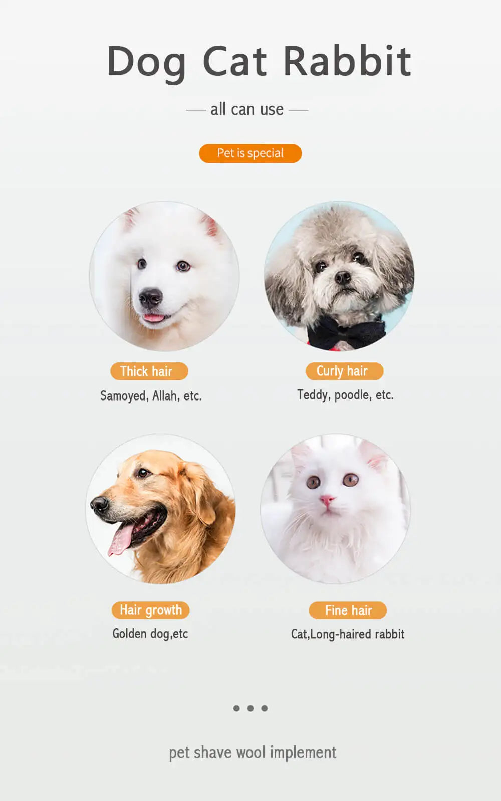 Dog Clippers Low-noise Pet Grooming Tool Cat Animal Hair Cutter Trimmer Haircut Shave perros y gatos de pelo maquina afeitadora