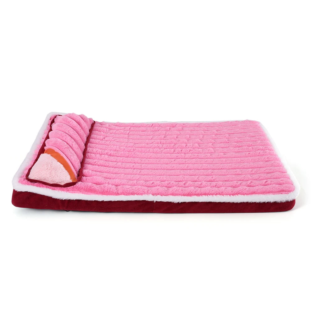 Medium Dog Kennel Washable Small Cat Nest Remolvable Elastic Cat Bed for Dog Sleeping Mat Puppy Sofa Cushion with pillow