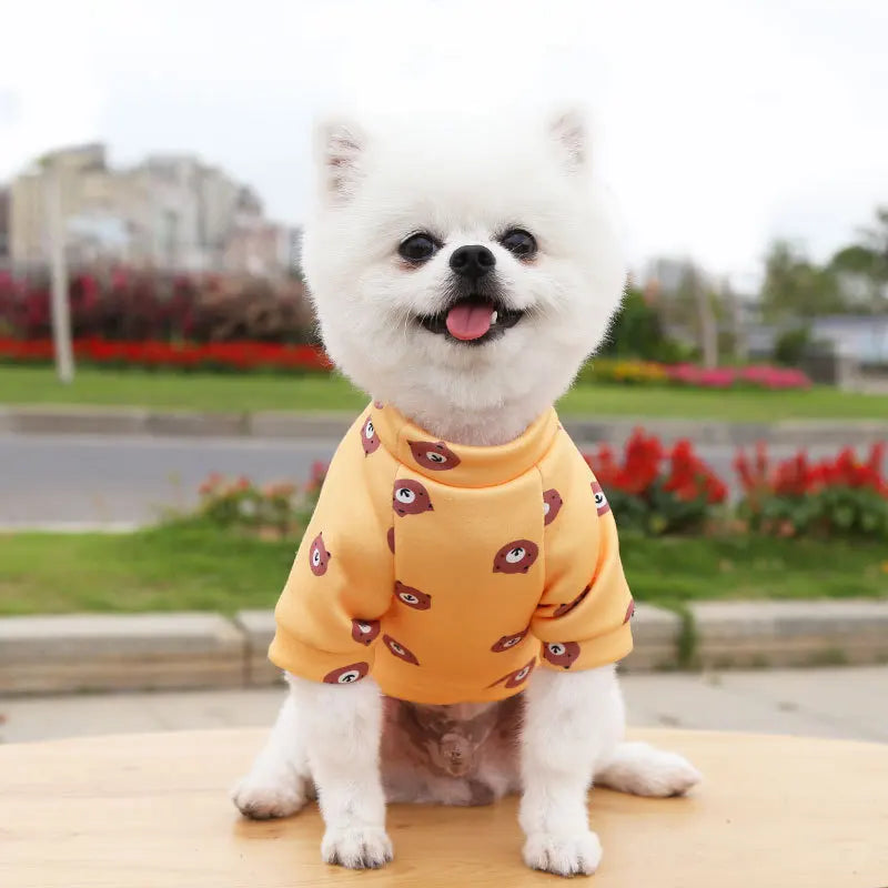 Small Dog Hoodie Coat Winter Warm Pet Clothes for Bulldog Chihuahua Shih Tzu Sweatshirt Puppy Cat Pullover Dogs