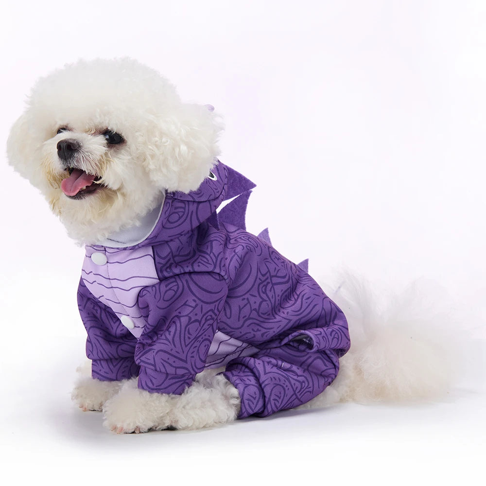 Dog Clothes Purple Illusion Unicorn Autumn/Winter Christmas Halloween Pet Dress up Holiday Party Fighting Teddy Pet Clothing