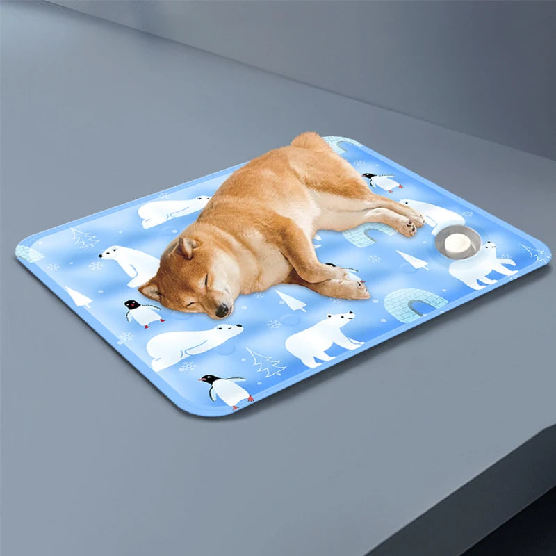 ❄️ Summer Cooling Gel Mat for Dogs & Cats – Ice Cushion Pet Cooling Blanket, Durable Water Mat for Bed, Sofa & Floor