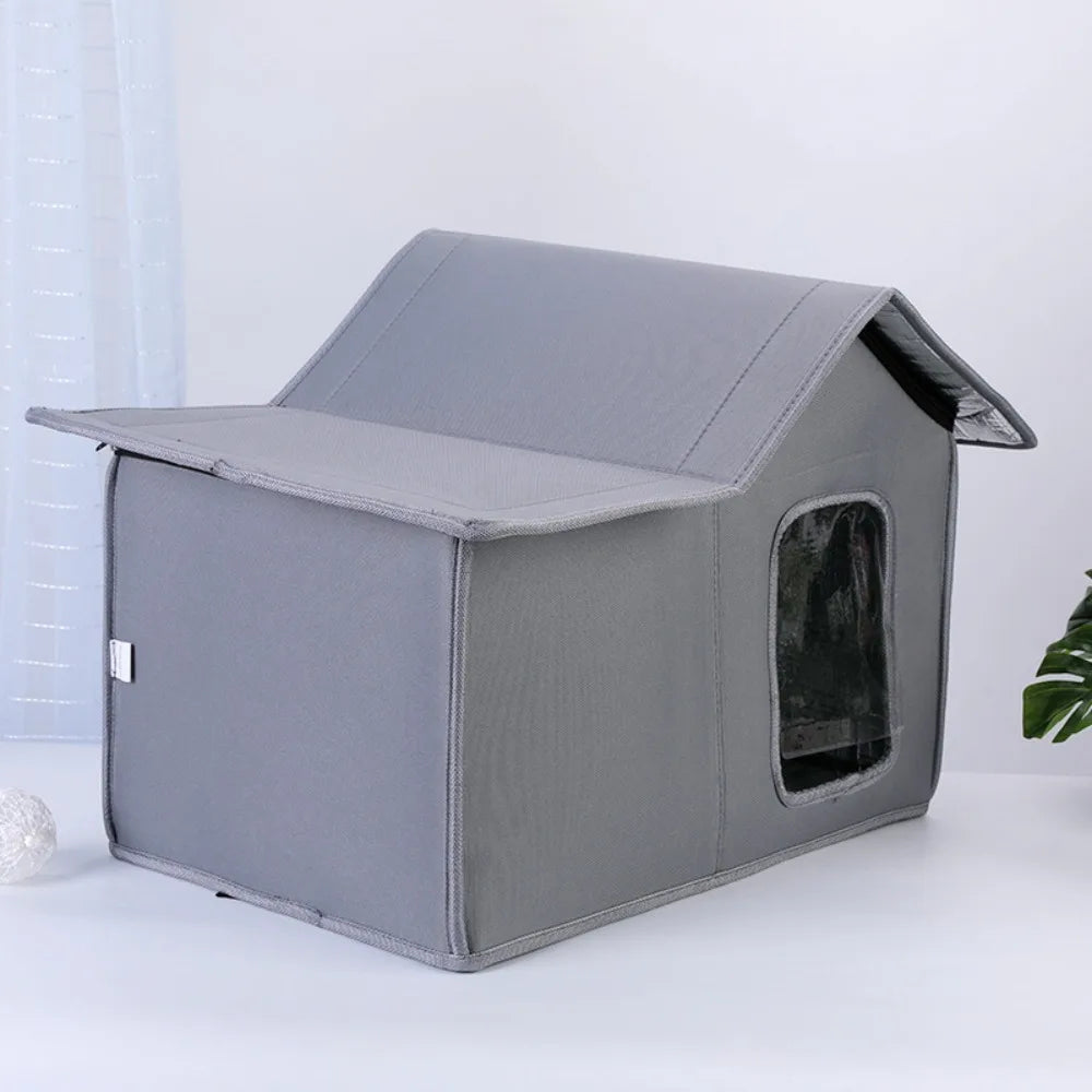 Outdoor Cat House Detachable Roof Easy To Clean Pet Bed Waterproof Practical Cat Nest Cat and Dog Multifunctional Universal Bed