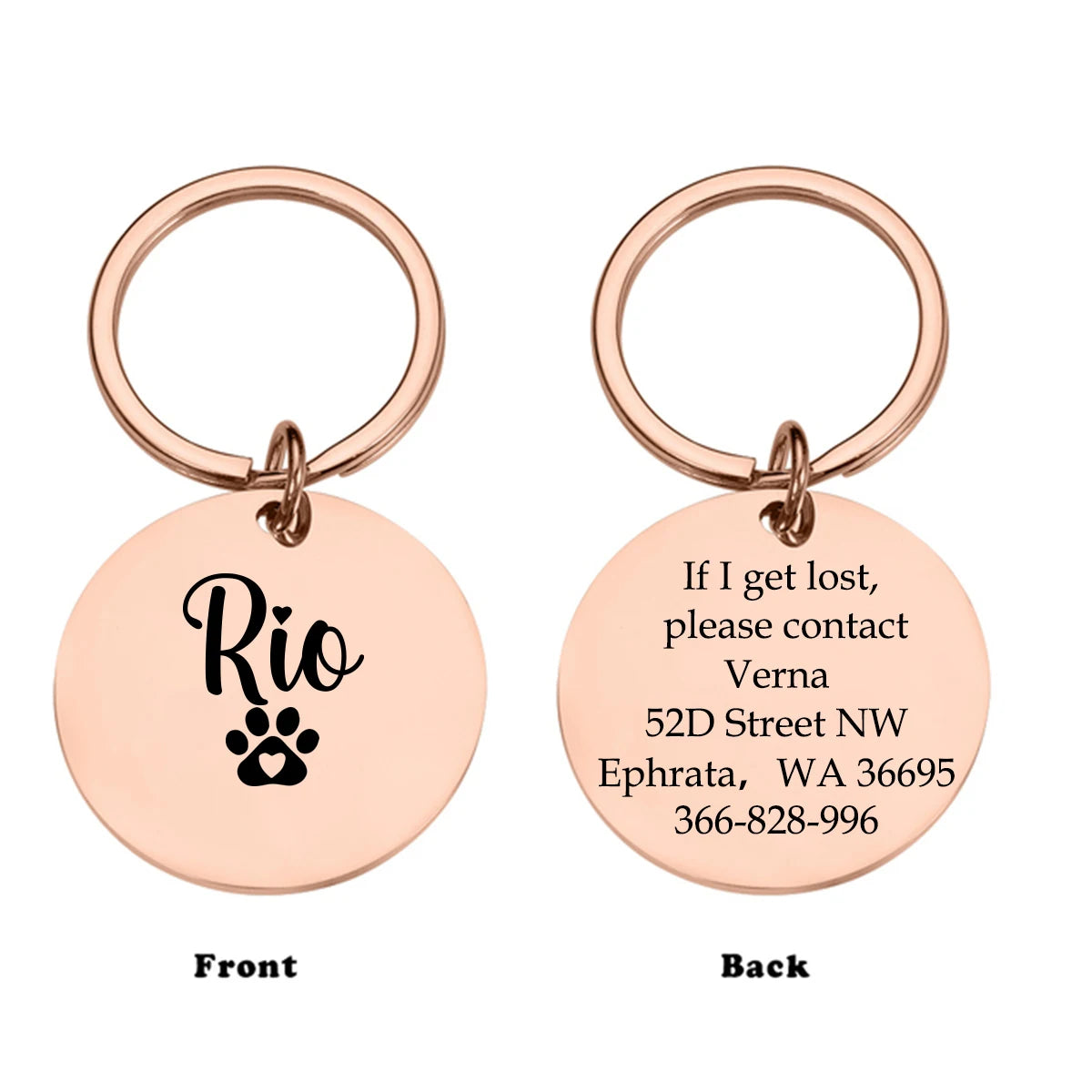 1pc Cartoon Personalized Text Personalized Dog Tags Customized Dog Collar With Name Customized Pet Print Medal For Pets