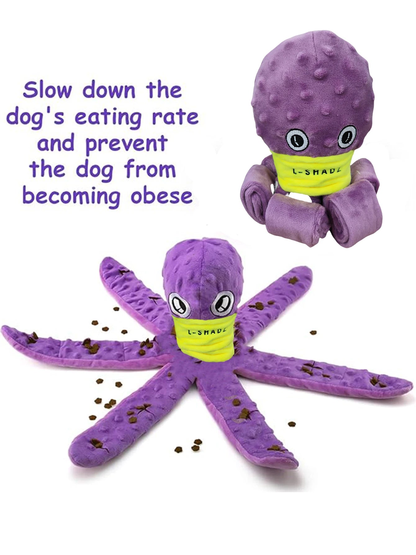 Valentine'S Day Dog Snuffle Toy dog plush octopus toys, dog puzzle games interactive puppy toys chew toys slow feeding games