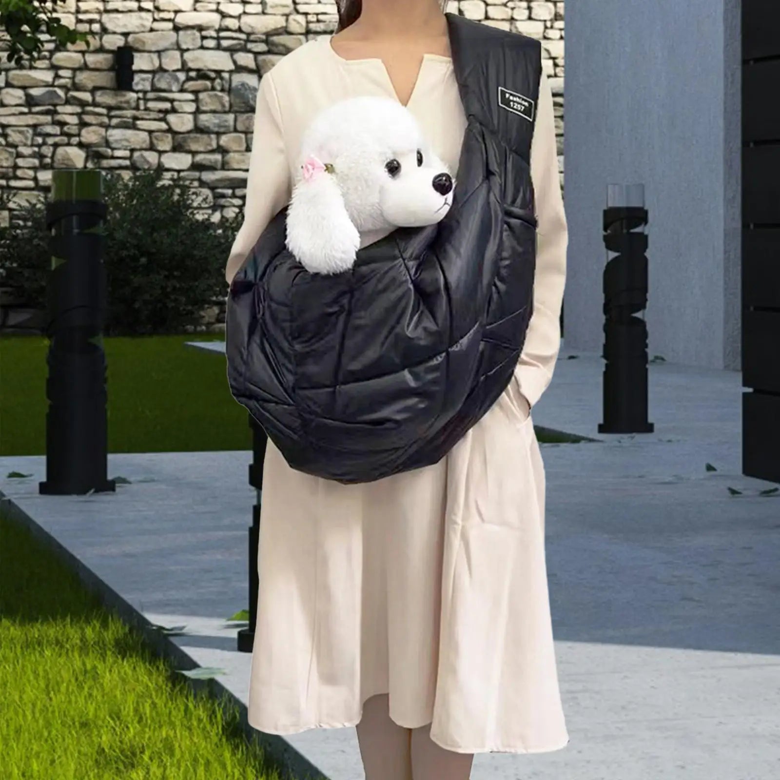 Dog Cat Carrier Bag Padded Strap Soft Breathable Comfortable Shoulder Bag Tote Bag for Puppy Dogs Small Animal Pet Outdoor