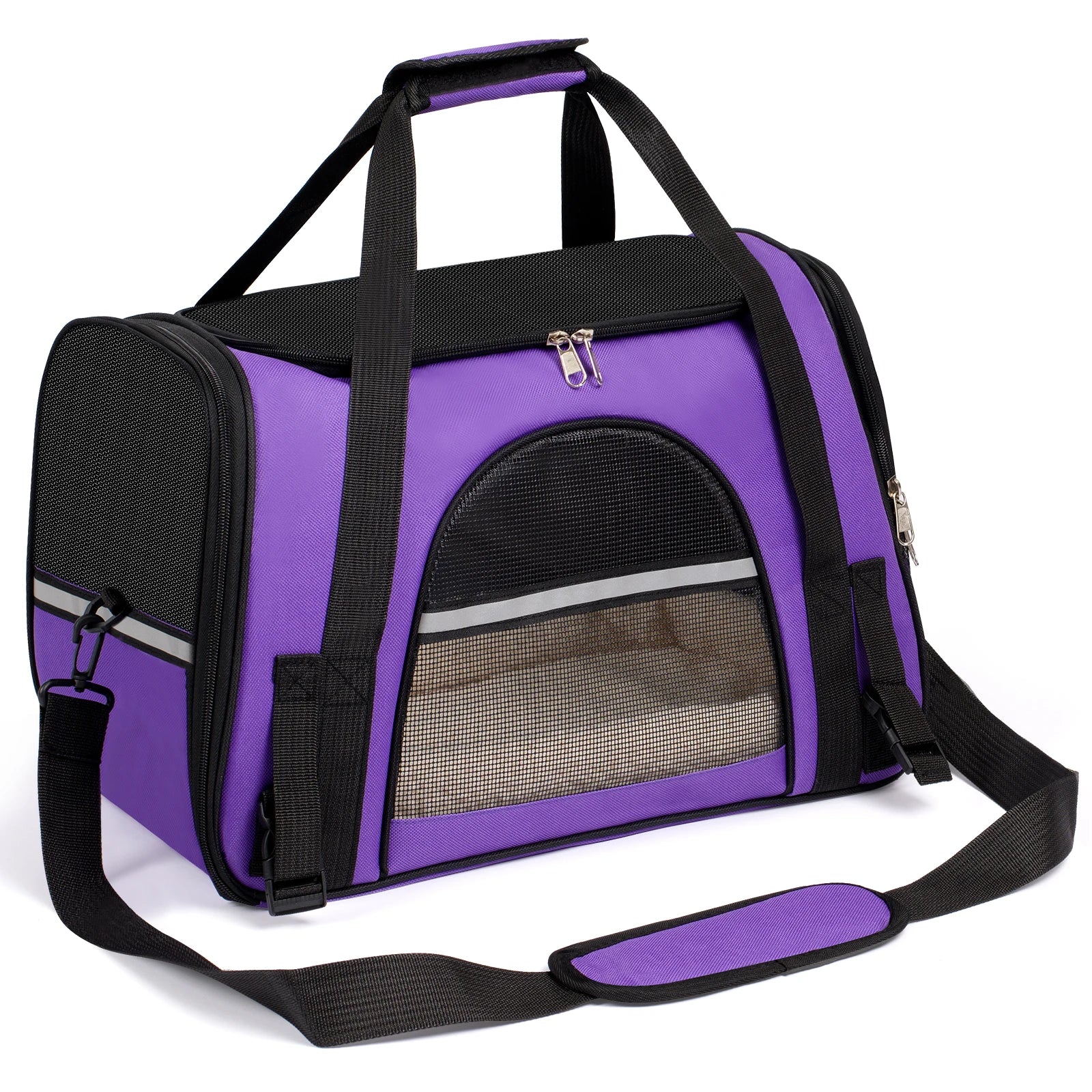 Dog Carrier for Small, Medium Pet Carriers Up to 15Lbs Cat Carrier Soft-Sided Puppy Cat Bag Portable Foldable Airline Approved