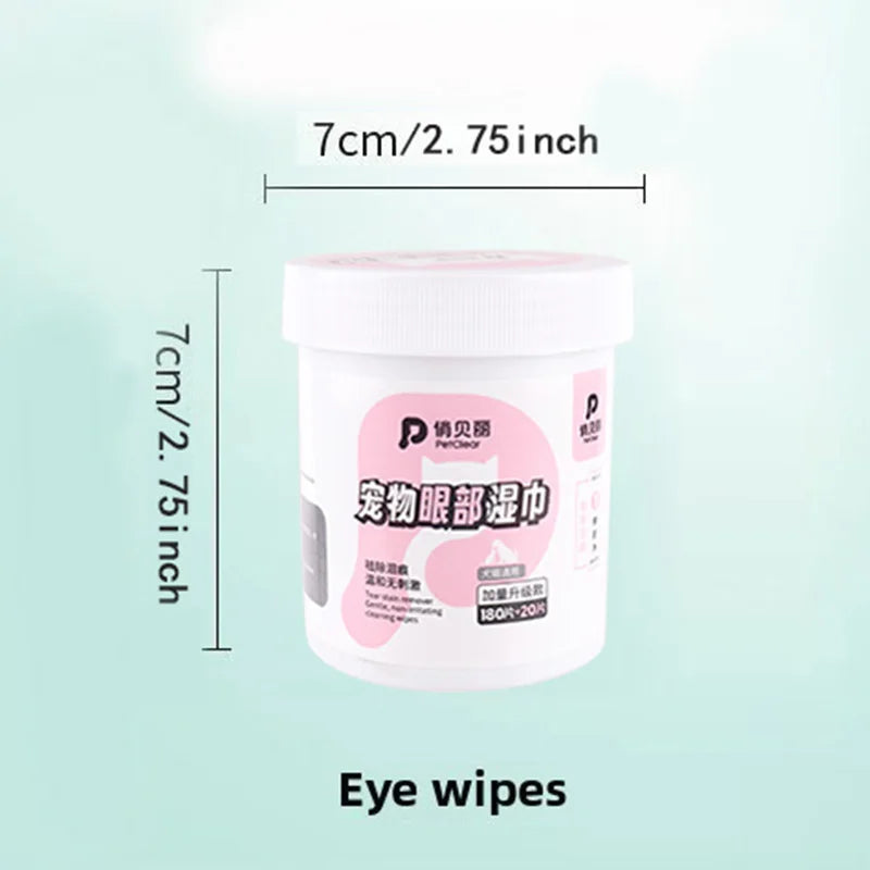 PetClear Pet Eye Wipes 200 pieces  - Pet Eye Care Wet Wipes for Dogs And Cats