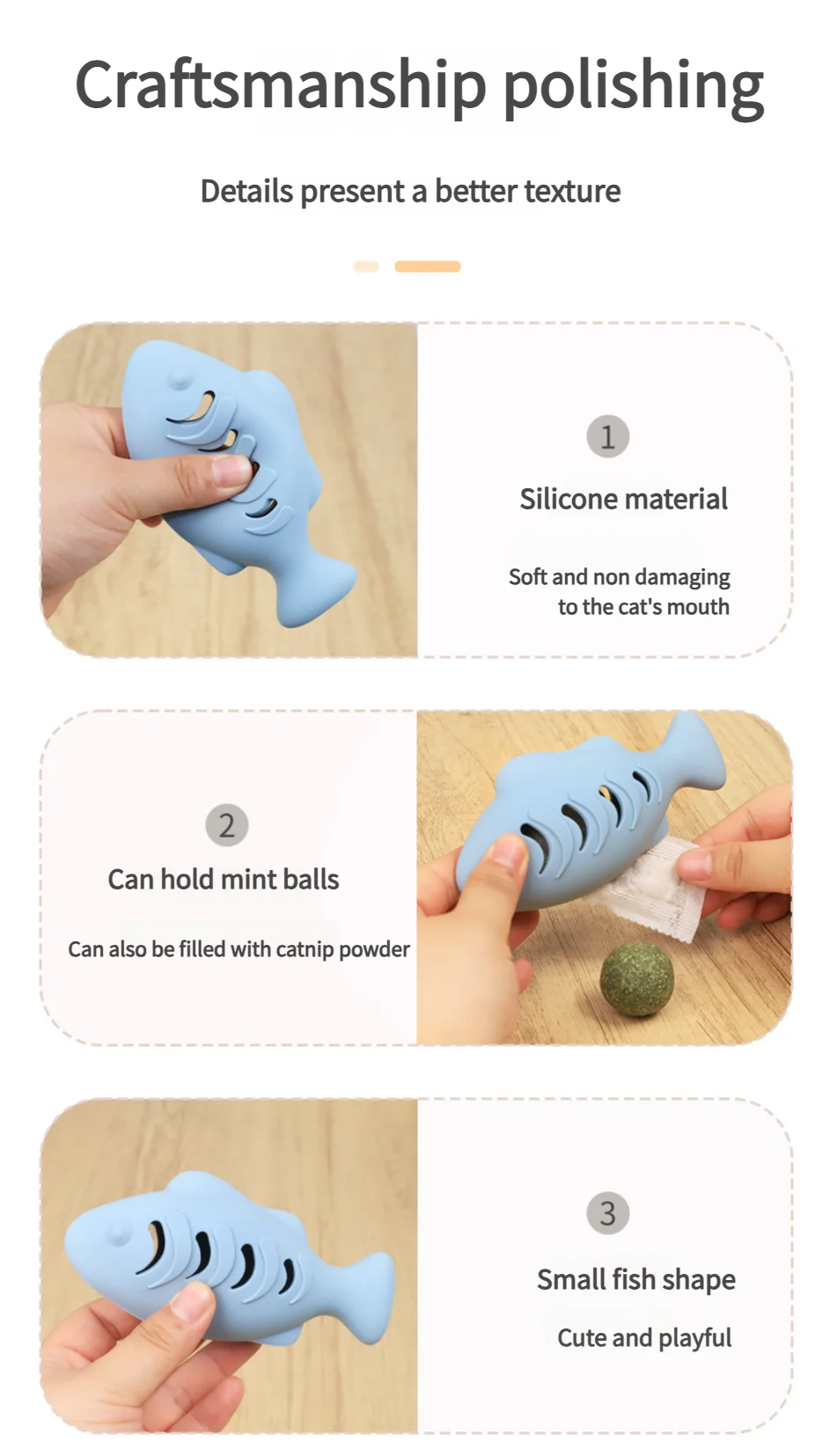 Blue Interactive Cat Toy for Indoor Cats Food Dispenser Feeder with Treat & Catnip Stuffer Feature for Fun And Engaging Pet Play