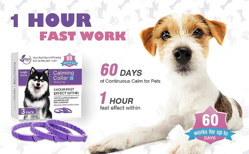 3/4 Pc Dogs Calming Pheromone Collars Cats Relieve Anxiety Adjustable Comfortable Collar For Puppy Kitten Large Pets Accessories