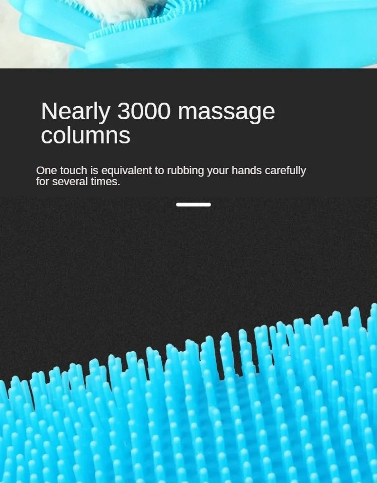 Magic Silicone Body Pet Bathing Gloves for Animal Perfect Bathe Shampoo Dog &Cat Brush Gloves