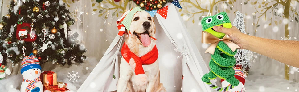 Interactive plush squeaky toys are suitable for large, medium and small dogs - intelligent breed puppy toys