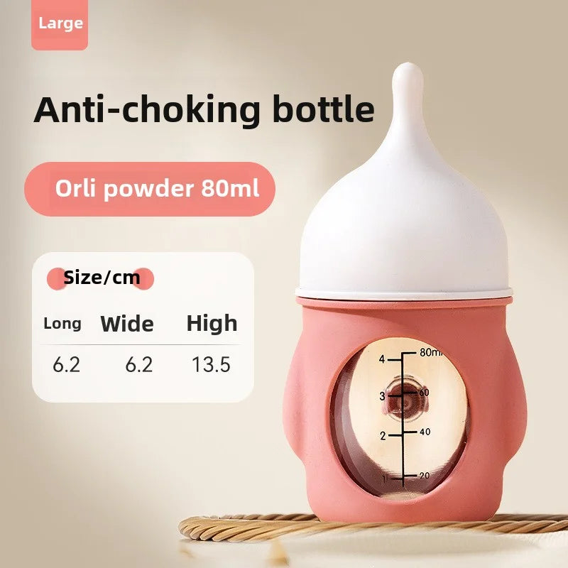 New pet milk bottle cat dog bionic anti-choking newborn puppy cat silicone bottle drinking milk see scale