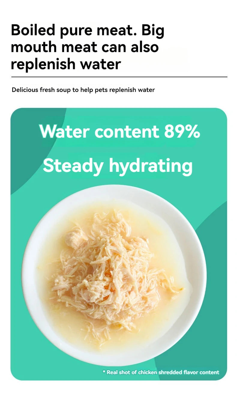 200g Canned cat white meat snack can cat snacks cat staple food young cat fat tuna cod salmon chicken cat wet food pet supplies