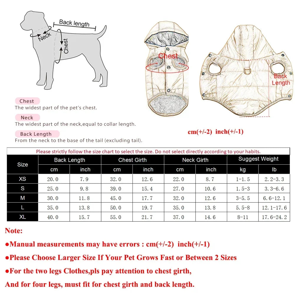 Warm Fleece Dog Coat Hoodie For Small Medium Dogs Winter Puppy Clothes Jacket With D-ring Thick Cozy Pug Dachshund Parka Costume