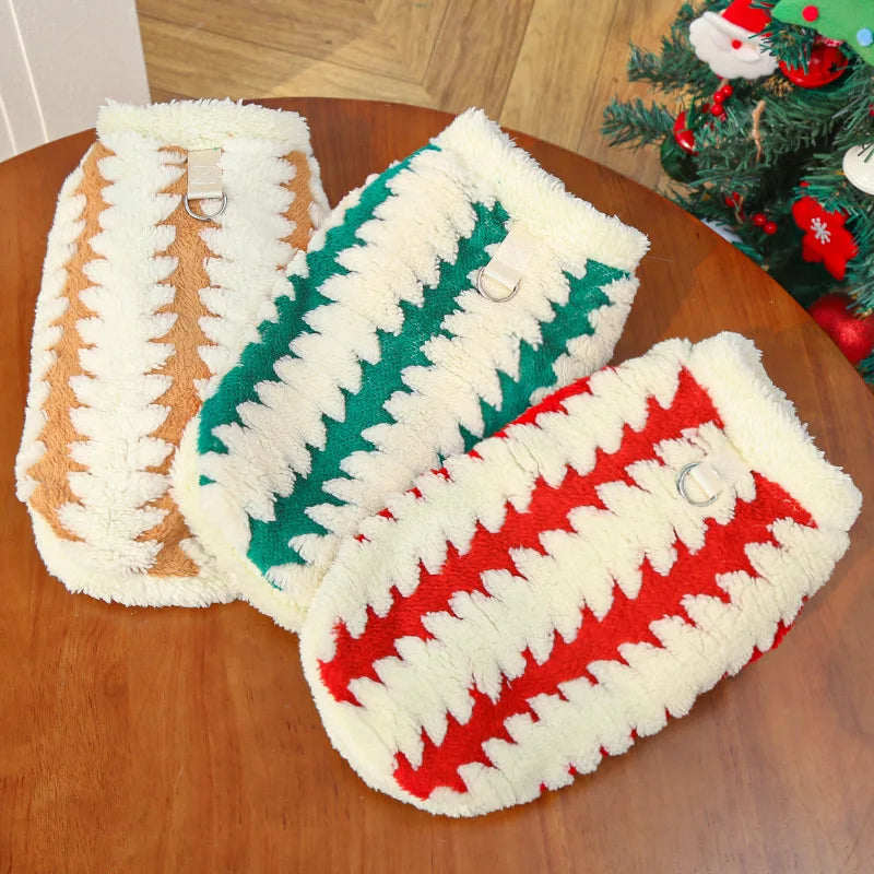 Christmas Day cat clothes, cat pet clothes, autumn and winter dog clothes, plush new products, holiday high