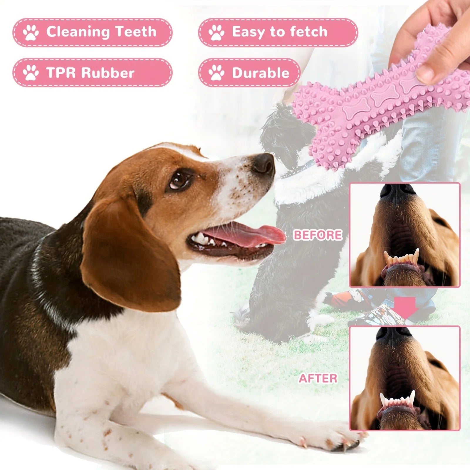 6-piece cute puppy chew toy set - interactive pet toy for cleaning teeth with soft rubber toys for puppies