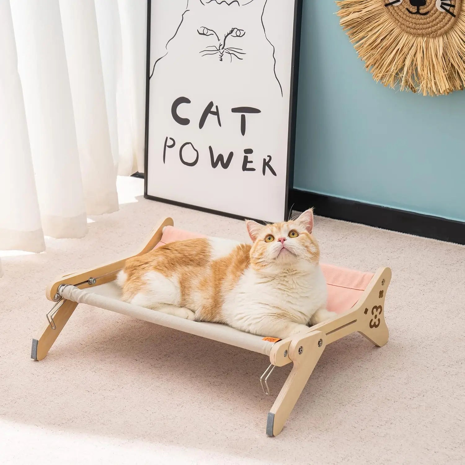 Mewoofun Cat Window Perch Cat Window Hammock Seat 2 in 1 Beige Cream Grey Pink Adjustable Steady Cat Bed for Indoor Cats for 40