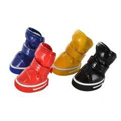 4 Pcs Winter Pet Dog Shoes For Small Dogs Waterproof Dog Snow Boots Warm Fleece Puppy Pet Shoes Chihuahua Cats Anti Slip Shoes