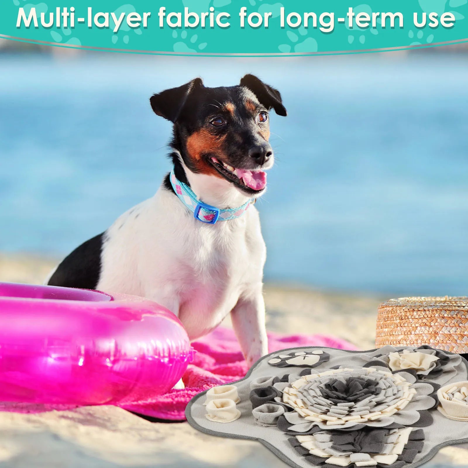 Dog Snuffle Mat Pet Toys Interactive Training Sniff Natural Feeding Mat Squeaker Dog Treat Relieve Pressure Snuffle Toys