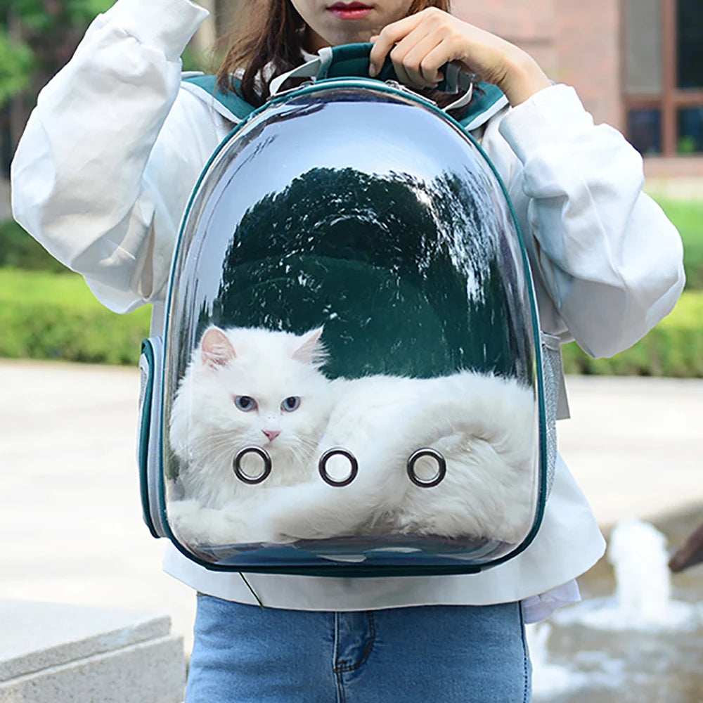 Cat Carrier Bag Outdoor Pet Shoulder bag Carriers Backpack Breathable Portable Travel Transparent Bag For Small Dogs Cats