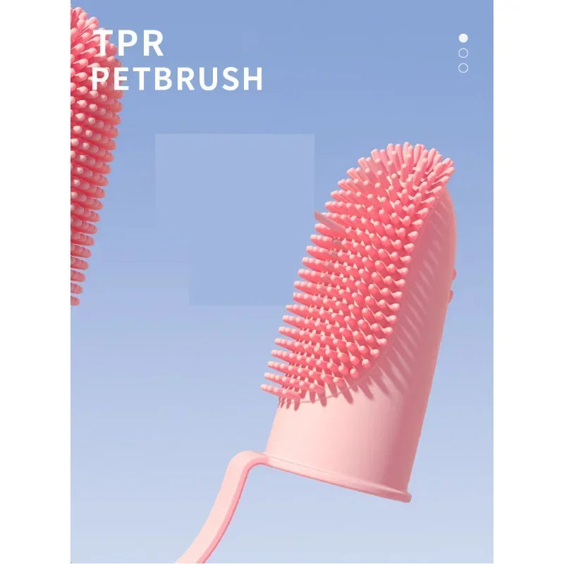Dog Super Soft Double Finger Toothbrush Pet Teeth Clean Bad Breath Care TPR Tooth Brush Clean Tool Pet Dog Products