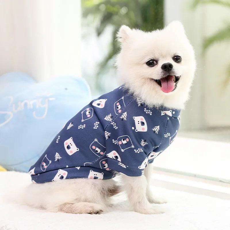 Small Dog Hoodie Coat Winter Warm Pet Clothes for Bulldog Chihuahua Shih Tzu Sweatshirt Puppy Cat Pullover Dogs