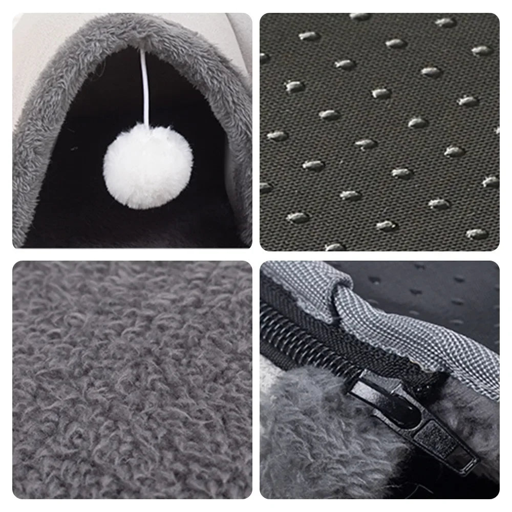 Cat Tunnel Bed 2-in-1 – Interactive Suede Pet Toy & Nest for Cats, Rabbits & Ferrets | Indoor Play & Training Tunnel