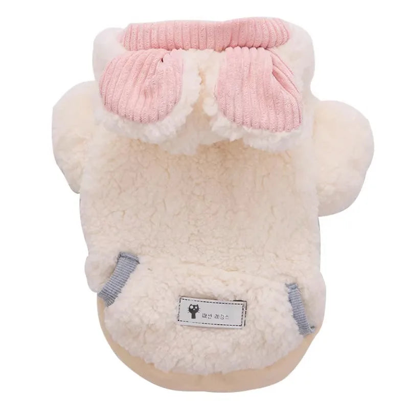 Thickened Fluffy Cotton Coat For Kittens Autumn Winter Clothes British Short Hair Doll Puppy Anti Shedding Warm Cat Jacket