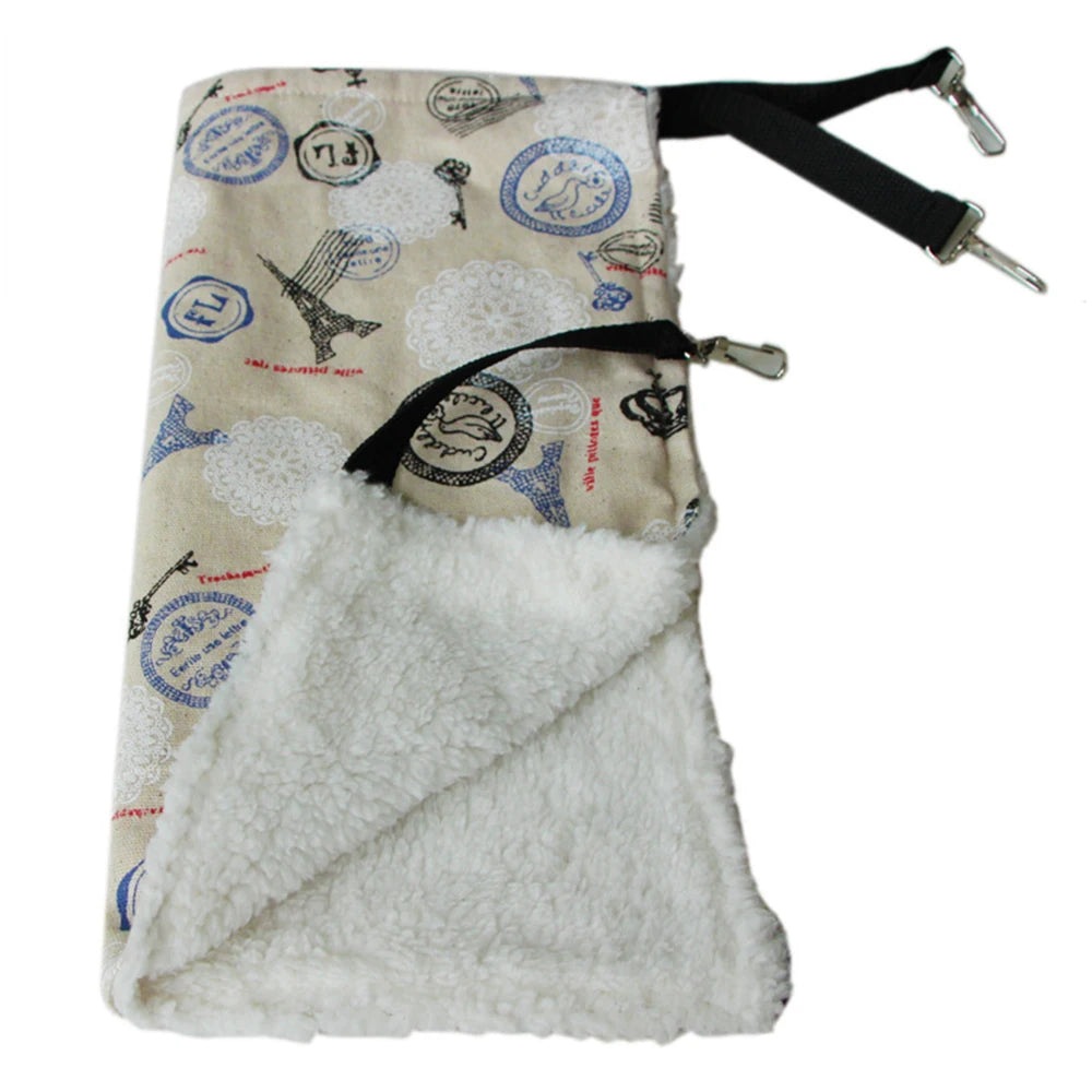 Plush Cat Hammock Autumn Winter Pet Mats for Cats Hamster Adjustable Hammocks Kitten Accessories Supplies Hanging Cage Bed