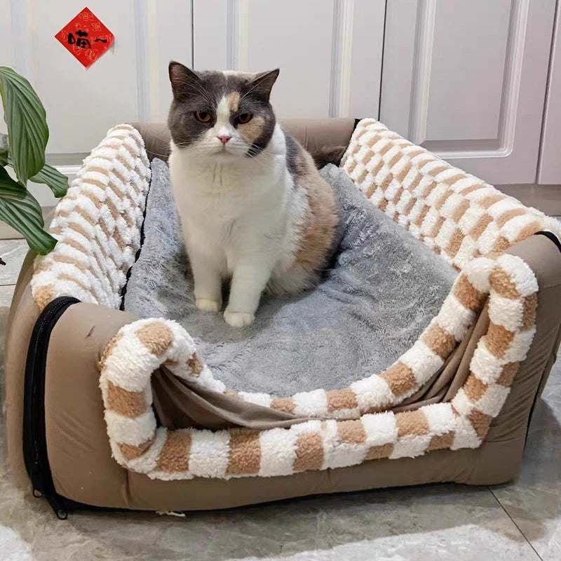 Big Dog Kennel Warm Winter Dog House Mat Detachable Washable Dogs Bed Nest Deep Sleep Tent for Medium Large Dogs House Supplies