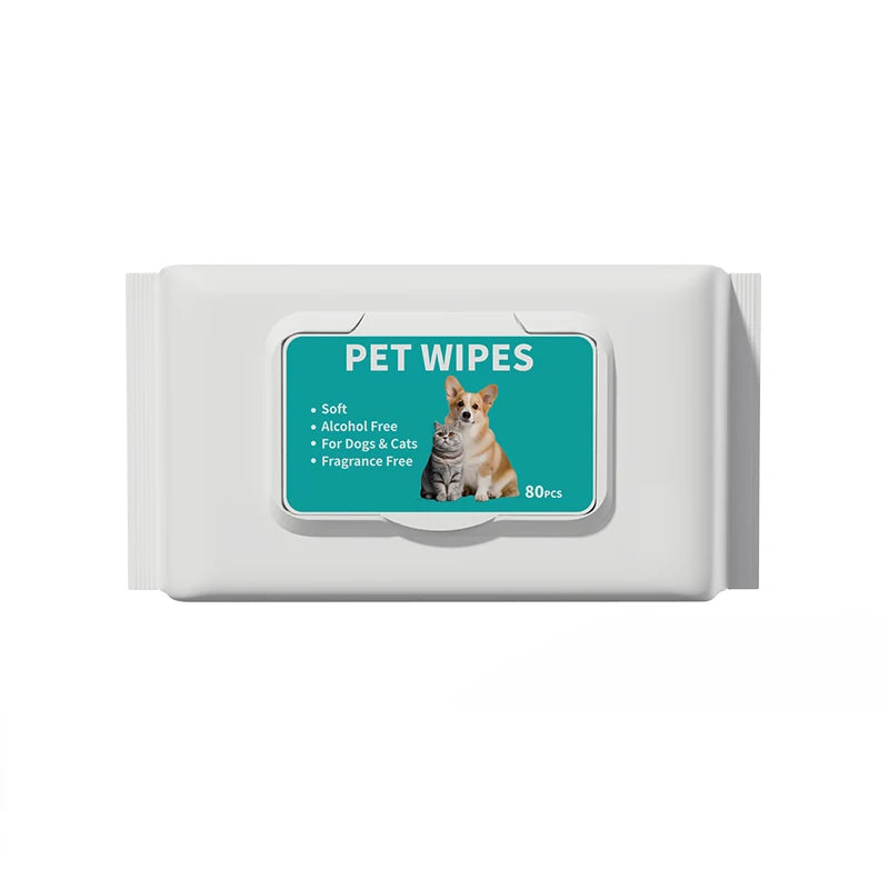 Multi Purpose Pet Wipes for Dogs Cats Plant Based Deodorizer Sensitive Skin Care and Odor Remover for Paws Ears and Body