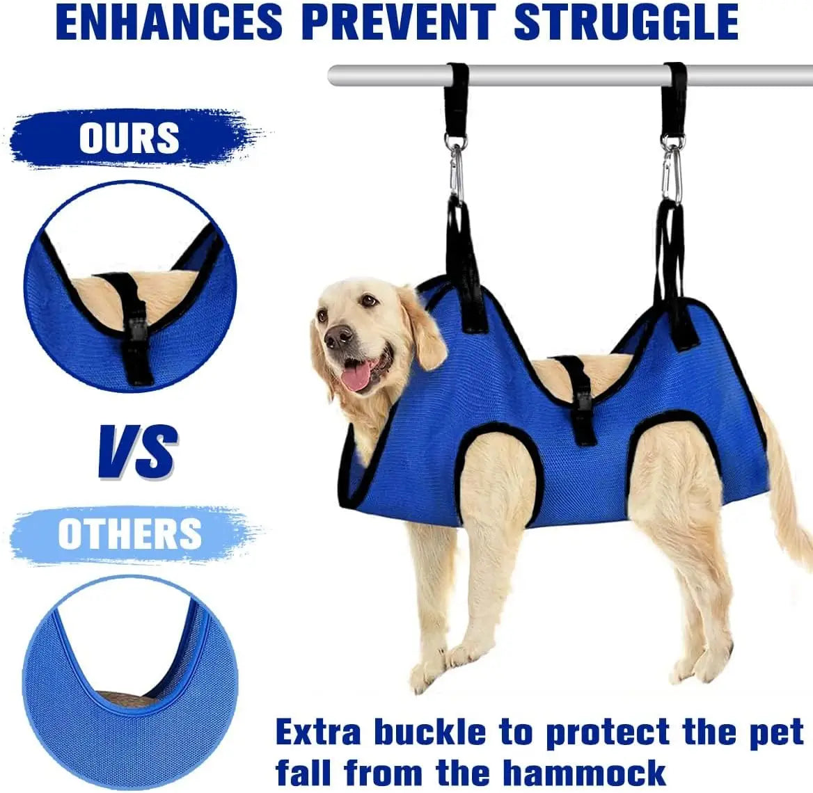 Pet Grooming Hammock for Dogs & Cats – Nail Trimming Restraint Bag with Safety Straps | Comfortable, Breathable & Washable Design