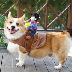 Dog Clothes Funny Cosplay Halloween Costume Puppy Kitty Cowboy Clothing Santa Claus Snowman Creative Pet Novelty Party Outfits