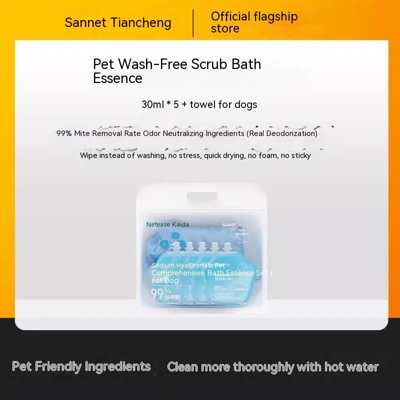 Pet Wash Free Gloves Cleaning Pet Decontamination Cleaning Massage Grooming Dog and Cat Supplies Wash Free Essence Gloves