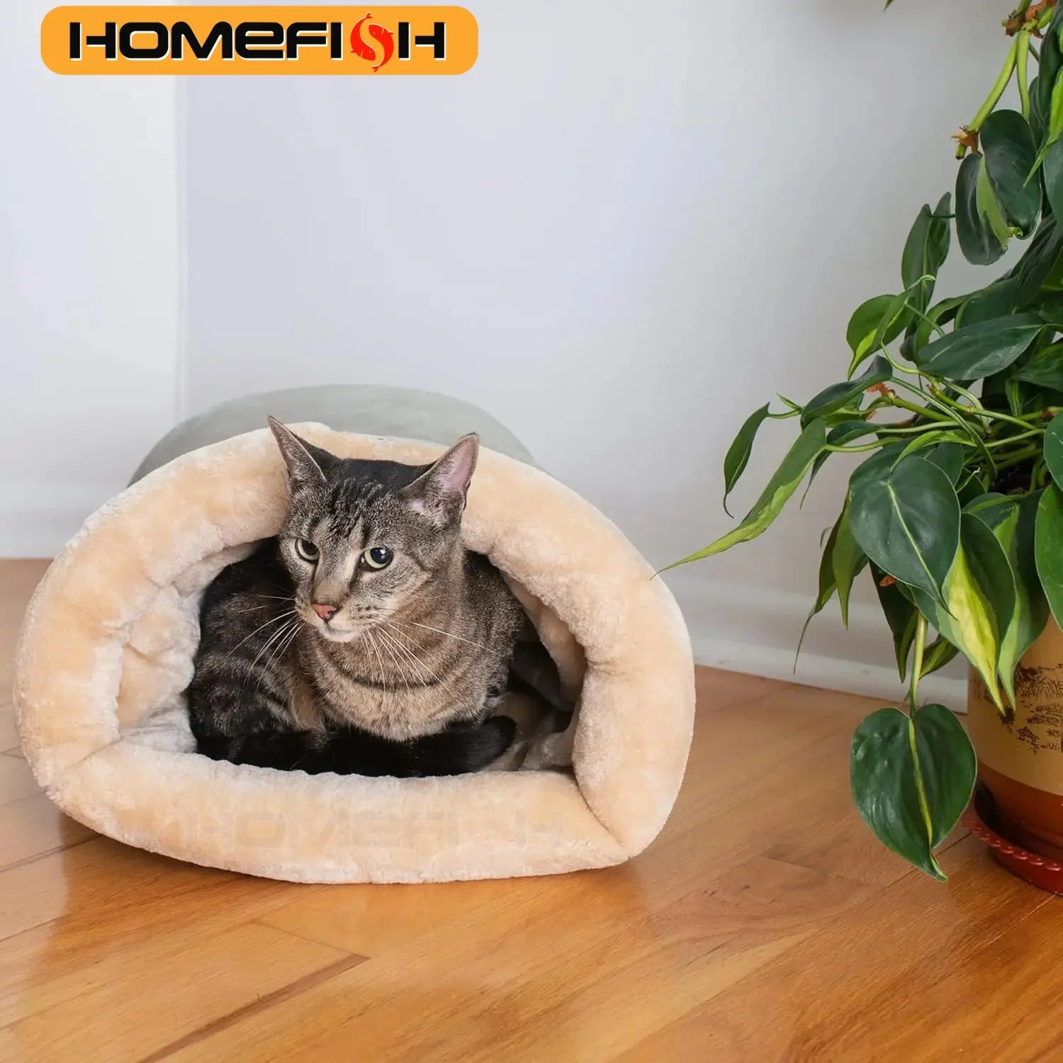 Autumn and Winter Cat Sleeping Bag Semi-enclosed Cat Nest Warm Small and Medium-sized Pet Nest Can Be Disassembled and Washed