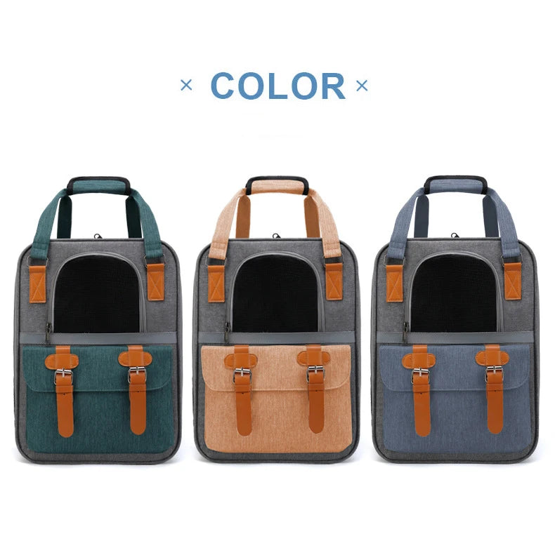 Pet Carrier Backpack for Cats Three-Sided Breathable Thickened Wear-Resistant Sun-Protective Travel Cat Bag Portable Pet Luggage