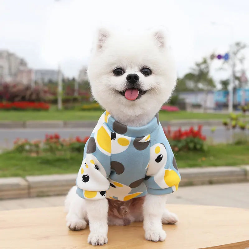 Small Dog Hoodie Coat Winter Warm Pet Clothes for Bulldog Chihuahua Shih Tzu Sweatshirt Puppy Cat Pullover Dogs
