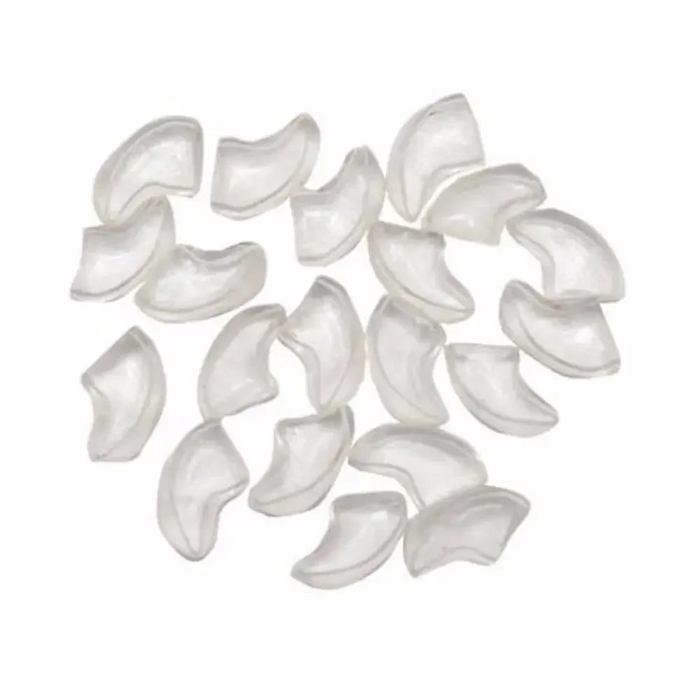 Lovely 20pcs Silicone Soft Cat Nail Caps Cat Nail Covers Pet Claw Paws Caps Adhesive Glue Animal Protection
