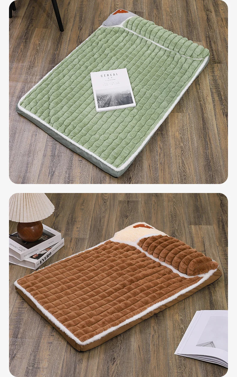 Cross-Border New Arrival Sleeping Dog Mat Winter Warm Removable Washable Kennel Mattress Pet Supplies Large Dog Dog Bed