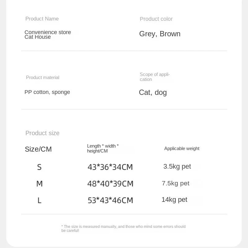 Winter Foldable Pet House Suitable for Puppies Kittens Puppies Cave Nests Portable Washable Dog Shelters Cat Nests Pet Supplies