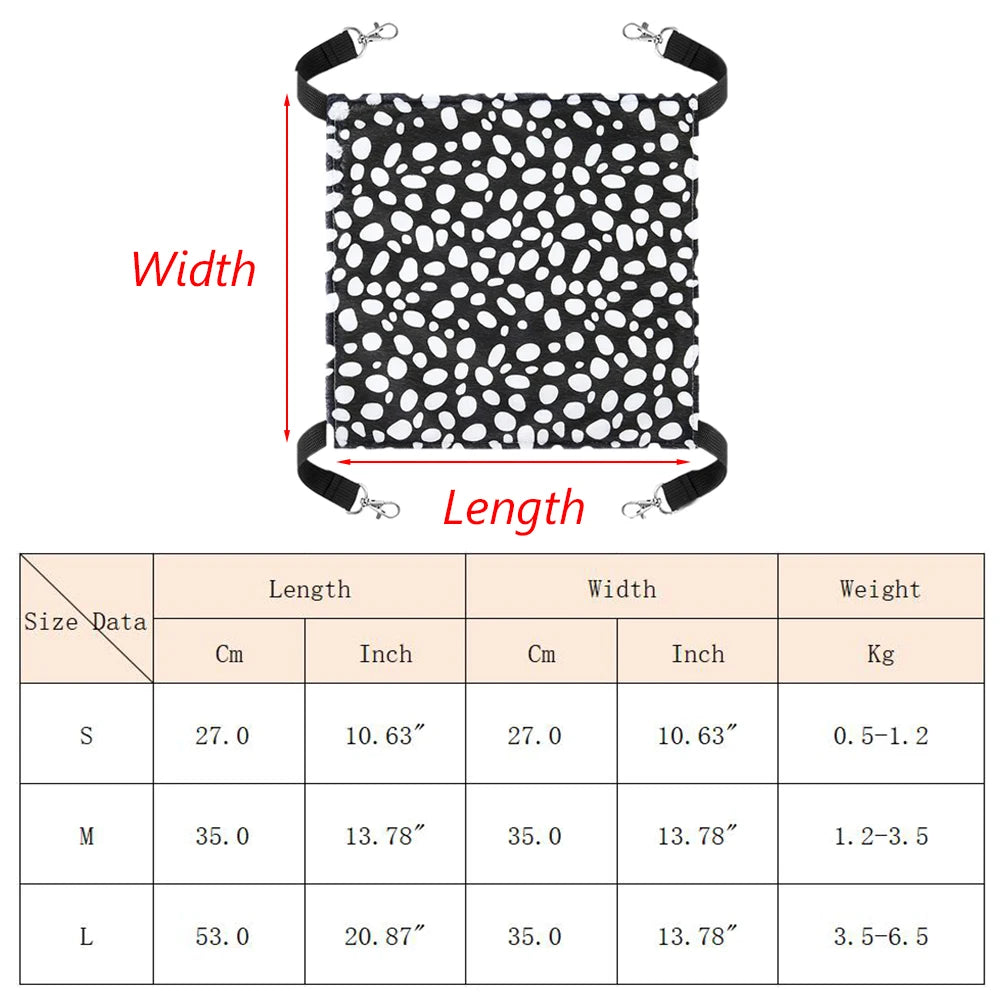 Plush Cat Hammock Autumn Winter Pet Mats for Cats Hamster Adjustable Hammocks Kitten Accessories Supplies Hanging Cage Bed