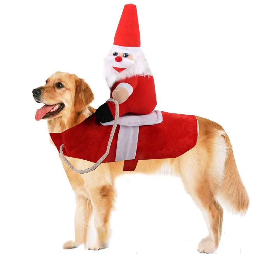 Dog Clothes Funny Cosplay Halloween Costume Puppy Kitty Cowboy Clothing Santa Claus Snowman Creative Pet Novelty Party Outfits