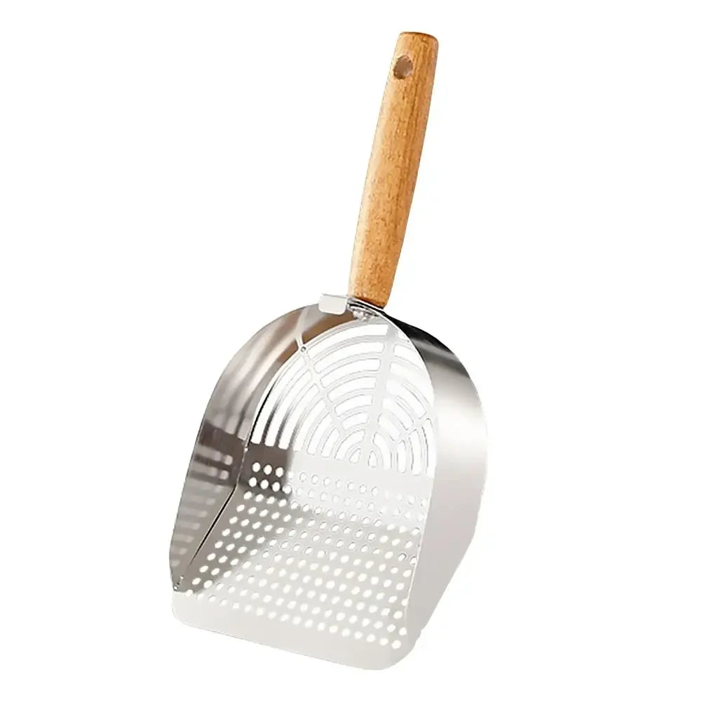 Steel Cat Litter Scoop Long Handle Pet Waste Shovel Cleaning Tool for Tofu Sand Litter Box Cats Supplies