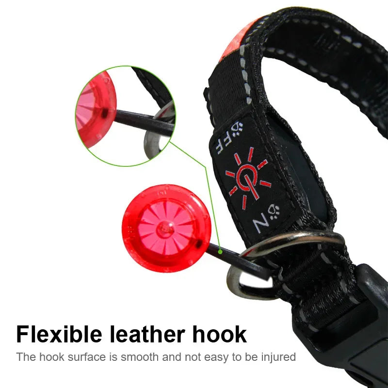 Keep your pets safe and visible at night with the LED Luminous Safety Pendant —