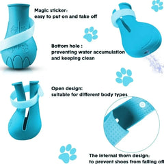 4PCS New Anti Scratch Cat Foot Cover Multifunctional Adjustable Pet Bath Cat Shoes Soft Pet Shoes