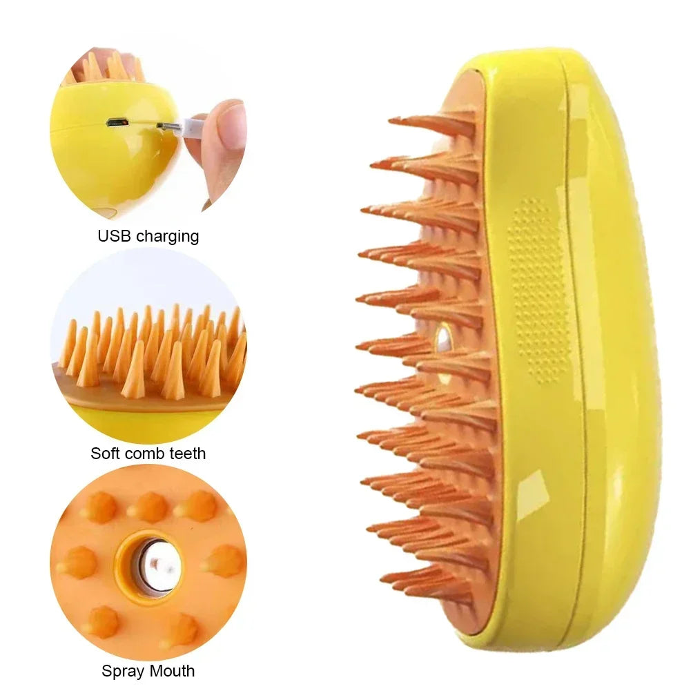 1~2pcs Steam Pet Brush 3-in-1 Massage Dog Steamy Brush Spray Beauty Tangled and Loose Hair Removal Cats Grooming Comb Dogs