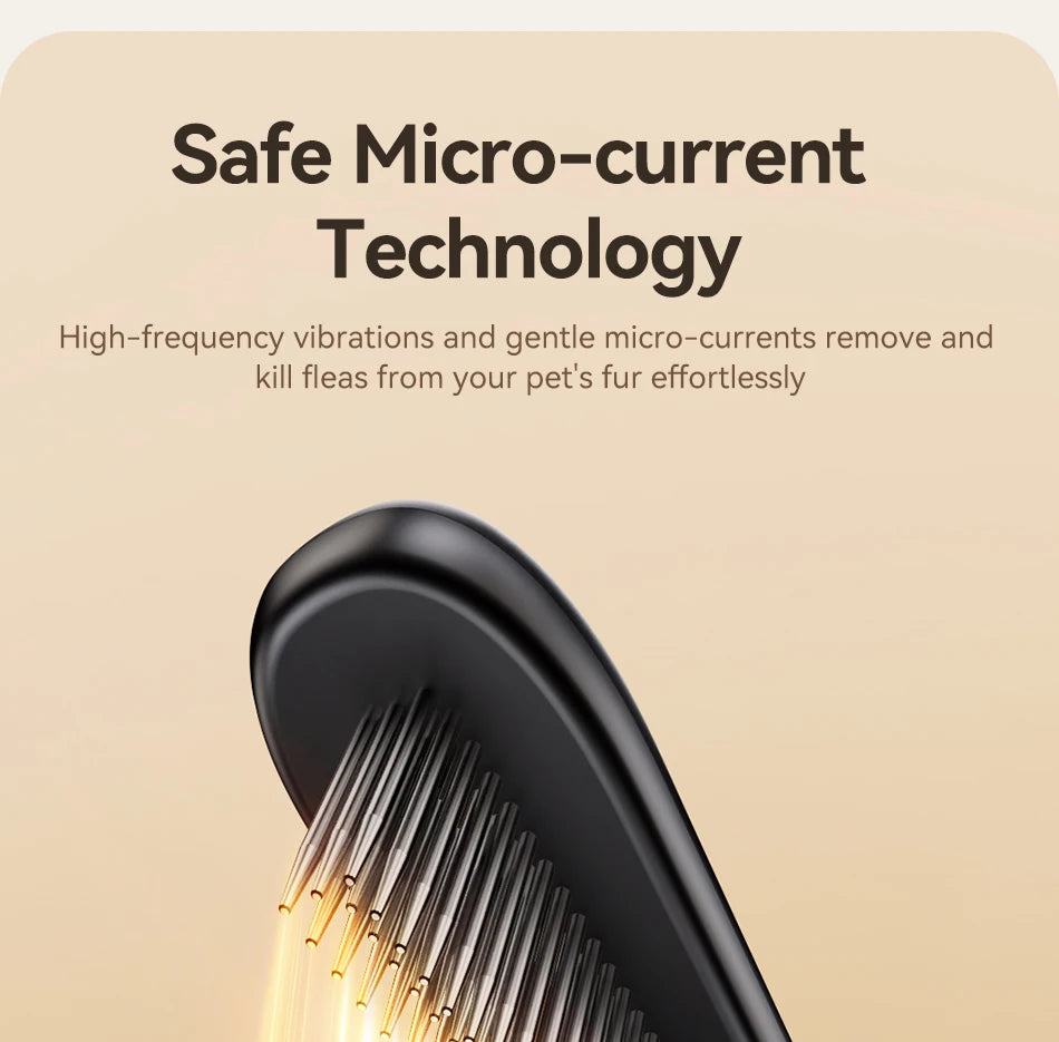 ROJECO Electric Flea Comb Anti Lice Grabber Brush Flea Removal Brush Multifunctional Comb Pet Dog Cat Hair Cleaner Accessories